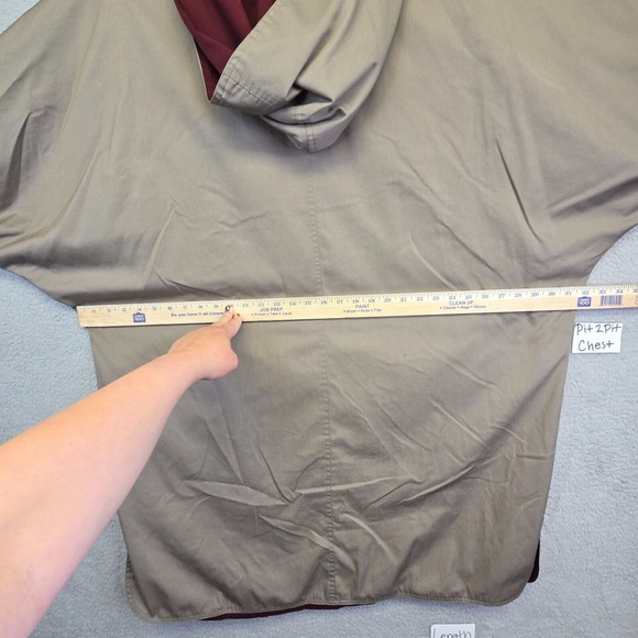 Vintage Foxrun Spring Light Trench Coat Womens L Pleated Professor Academia - Picture 14 of 16